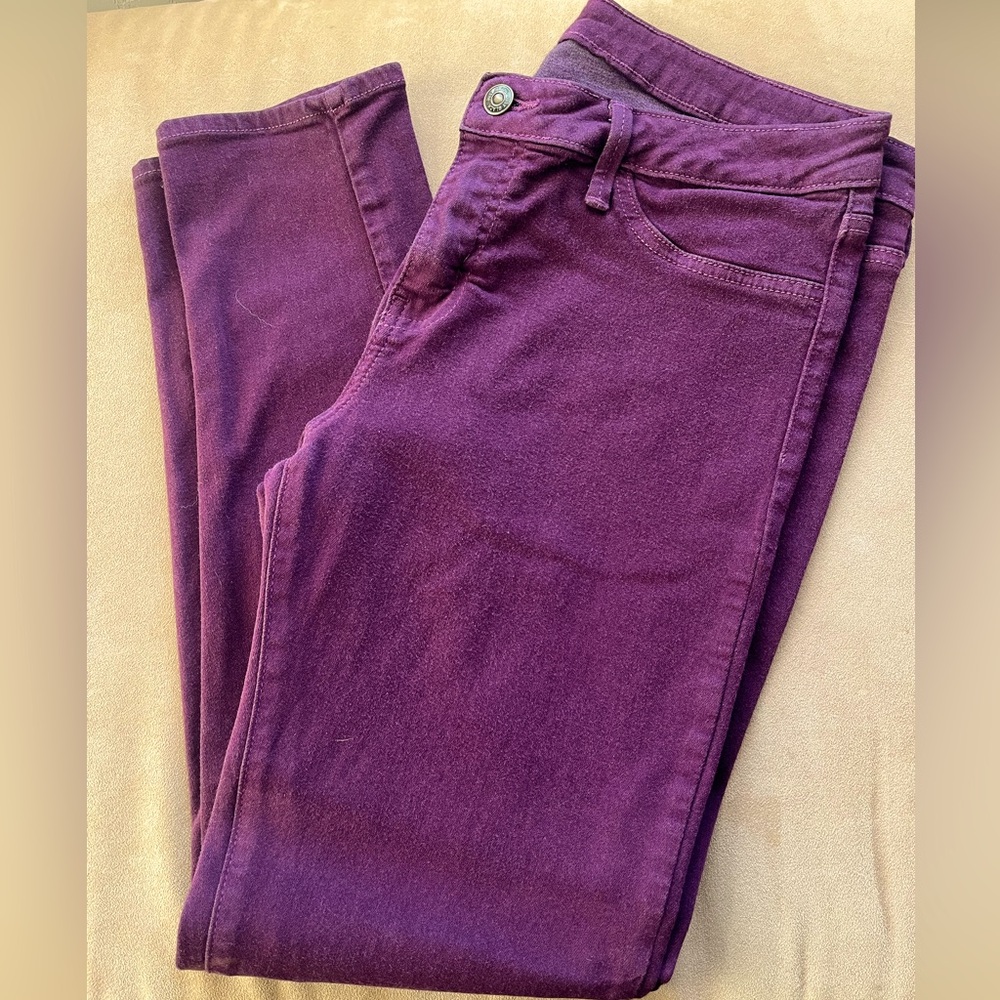 Dark purple skinny jeans